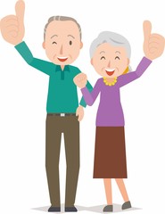 Happy smiling senior couple