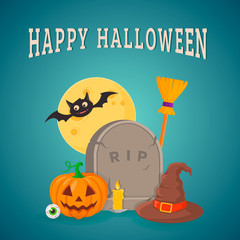 Old grave and witch symbols.