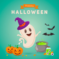 Cute ghost making potion.