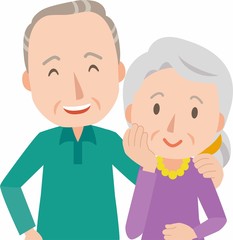 Happy smiling senior couple