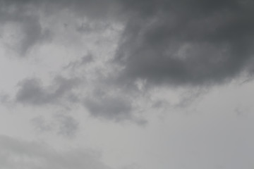 Rain clouds forming in the sky in concept of climate.