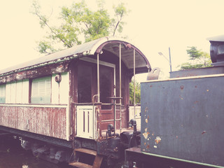 Old train in the public park