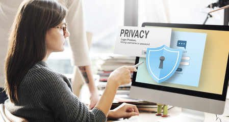 Obraz na płótnie Canvas Privacy Confidential Protection Security Solitude Concept