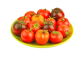 Tomato on plate