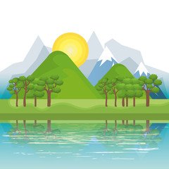 beautiful landscape background icon