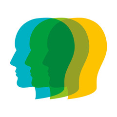 head human profile think icon