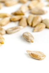 Shelled sunflower seeds macro