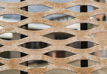 Abstract Pattern - Looking through an old metal door grate