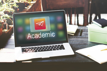 Academic E-Learning Education Online Application Concept