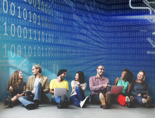 Binary Code Digits Technology Software Concept