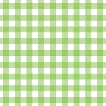 Seamless Gingham Pattern In Lime Green Check. Tablecloth, Placemat, Picnic Napkin Print.