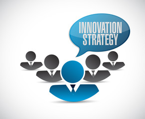 Innovation Strategy teamwork isolated sign concept