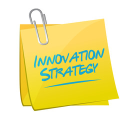 Innovation Strategy memo post isolated sign