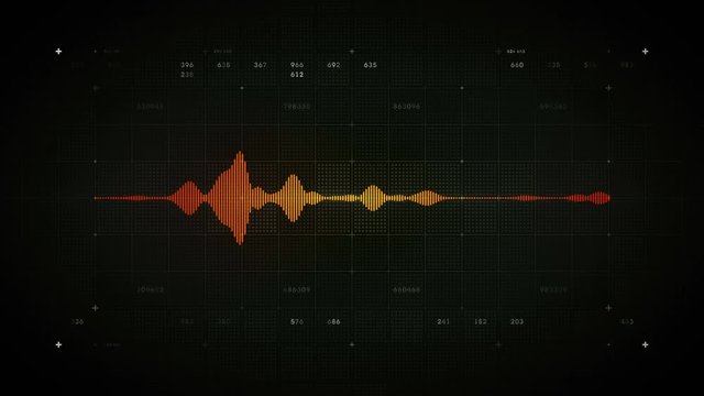 4K Audio Waveform Mono Black - A visualization of audio waveforms. This clip is available in multiple color options and loops seamlessly. 