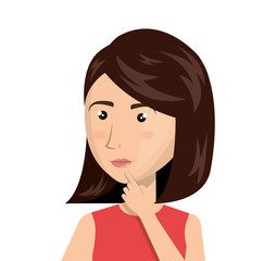 woman person thinking icon