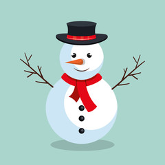 snowman christmas character icon