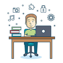 person working office icon