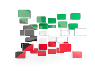 Flag of kuwait, mosaic background