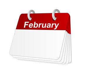 blank calendar February 