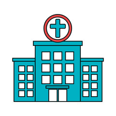 Obraz premium hospital building isolated icon