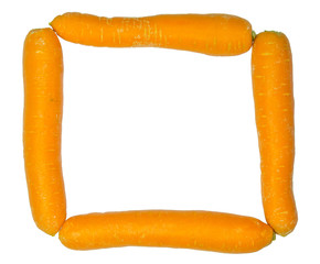 Image of square carrot with isolated white background
