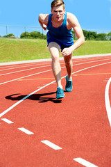 Fototapeta premium Young man keeping himself fit.