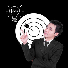 businessman is thinking about idea concept