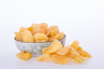 apple dry in bowl or dried apple slices.