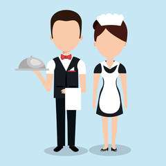 room service hotel isolated icon