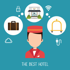 best hotel set services icons