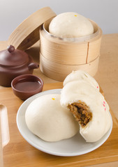 pao or asian buns on a background.