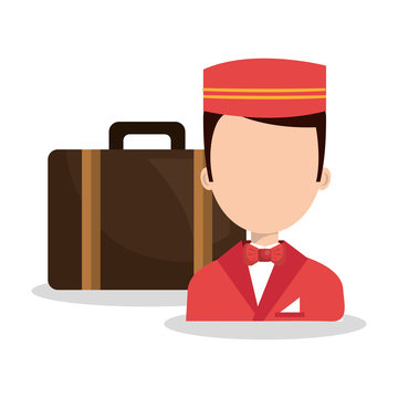 recommend clip art: bellboy service hotel isolated icon
