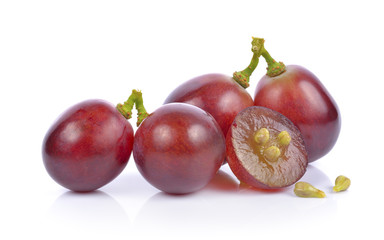 grapes on white background