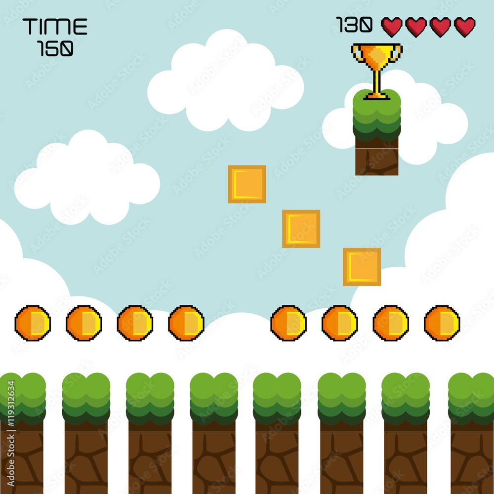 Poster display game pixel