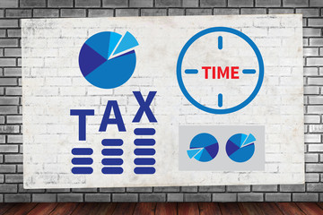 TAX TIME   Business team hands at work with financial reports