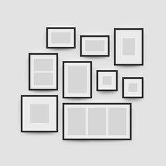 Picture frame gallery set for photographs