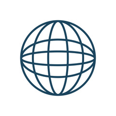 globe planet isolated icon