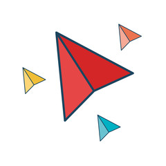 paper plane isolated icon