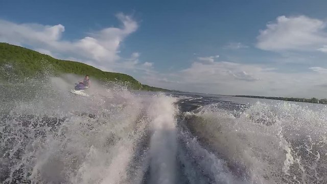 Waves of watercraft