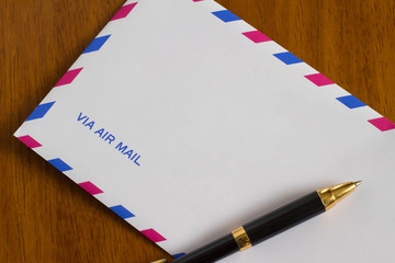 Air mail and pen