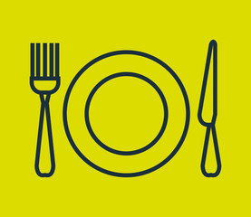 dish and cutlery isolated icon vector illustration design
