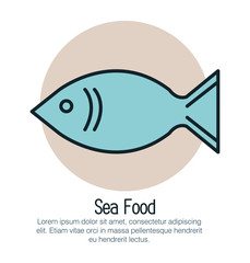 fish sea food isolated icon vector illustration design