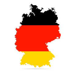 Creative pixel Germany map vector illustration