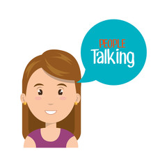 people talking speech communication vector illustration design