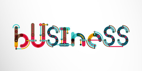 Business word lettering