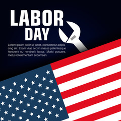 happy labor day poster icon vector illustration design