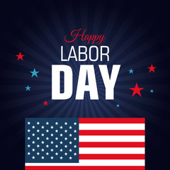 happy labor day poster icon vector illustration design