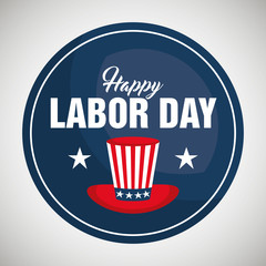 happy labor day poster icon vector illustration design