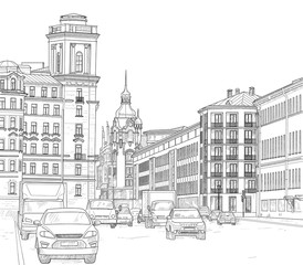 Drawing a city street