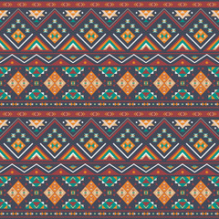 Ethnic boho seamless patterns. Vintage ornament. Vector illustra